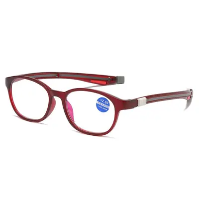TR90 Magnetic Hanging Neck Anti-Blue Light Reading Glasses, Resin Lens