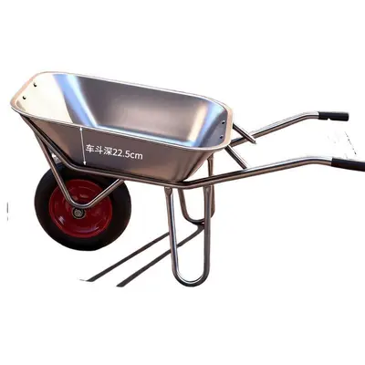 Single-Wheel Farm Wheelbarrow, Construction Site Transport Cart