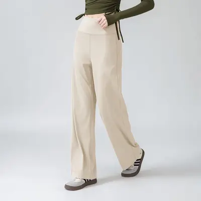 High-Waist Women's Sports Pants, Quick-Dry, Tummy Control, Pockets