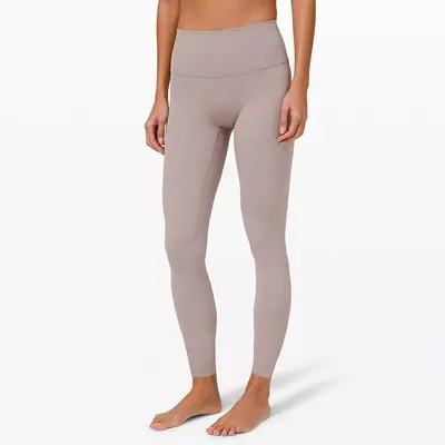 Damen-Yogahose mit hohem Bund, Lycra, gerauter Stoff - 13