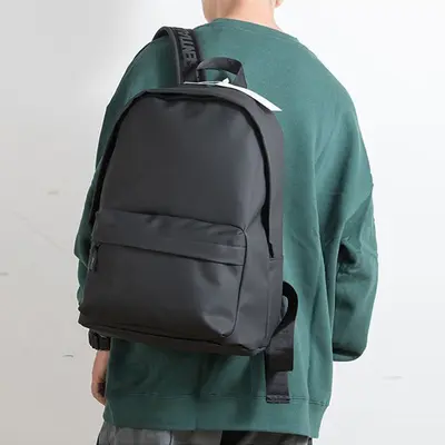 Leather material, waterproof backpack, premium niche design backpack, unisex college-style school bag, water-resistant. - 5