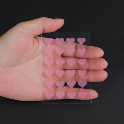 Pembe Kalp Şekilli Sivilce Bandı Hidrokoloid