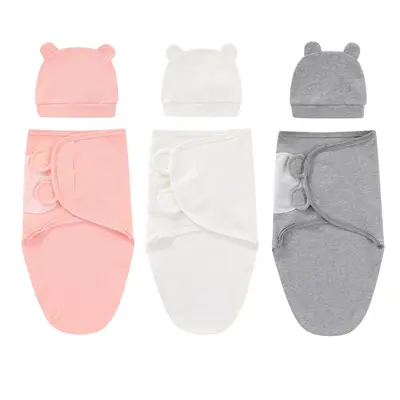 Yenidoğan Bebek Kundak Battaniyesi Şapkalı Uyku Tulumu