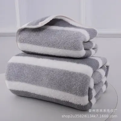 2024 Cross-border Wide-bordered Towel Home-type Adult Towel Absorbent Soft Non-shedding Thickened Face Washing Towel - 3