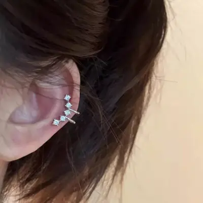 Strass-Ohrclip ohne Piercing