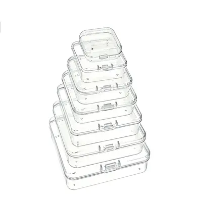 透明pp长方形塑料盒 咕卡DIY文具零件珠子包装盒 美甲渔具收纳盒