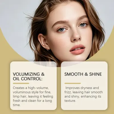 Gentle Moisturizing Hair Care Oil, Natural Shine for Dry Hair, Light Fresh Scent