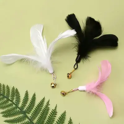 Retractable Cat Teaser Wand with Fox Tail and Bell - 12