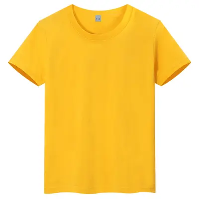 Children's Short Sleeve Cotton T-Shirt, Solid Color, Custom Printed Logo - 11
