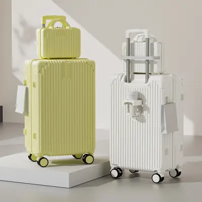 Large Capacity Student Suitcase with Combination Lock, Hard Shell - 1