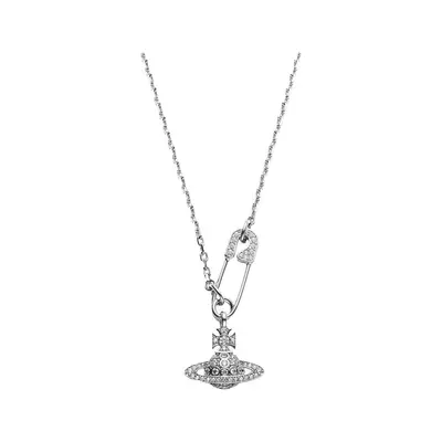 Saturn Pin Necklace, Women's, Luxury Clavicle Chain - 5