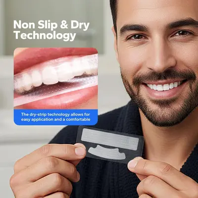 Coconut flavor teeth whitening strips, sensitive teeth safe