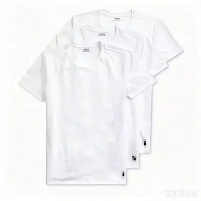 Polo Cross-Border Little Horse Embroidered Classic Men's Cotton Crew Neck T-Shirt 230 Heavyweight