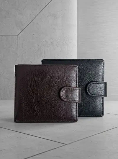 Men's Short PU Leather Wallet, Multi-Card Slots, Coin Pocket - 3