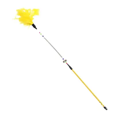 Colorful Rabbit Fur Mouse Cat Teaser Wand, Plush Cat Toy