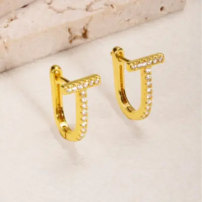T-förmige Diamant-Ohrringe, trendy, elegant, personalisiert