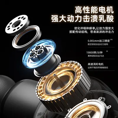 跨境筋膜枪电动按摩器家用肌肉放松肩颈腰背Type-C充电源头工厂