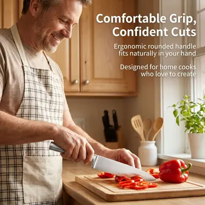 5-piece kitchen knife set, stainless steel, full steel handle