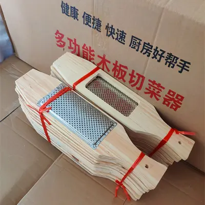 Factory price kitchen No. 14 stainless steel copper grater shredder vegetable cutter potato peeler wooden board grater factory - 9