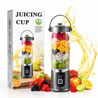 Rechargeable Portable Juicer, Ice-Crushing, 10-Blade Travel Cup - 9