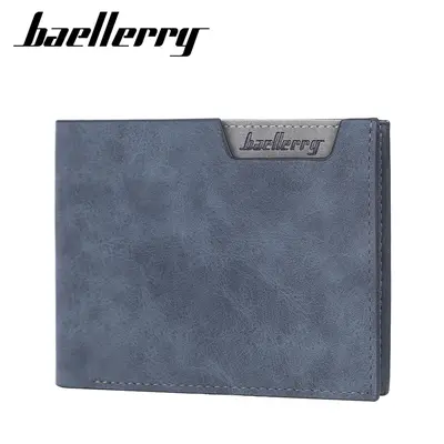 BAELLERRY Men's Short Wallet, Multi-Card Slots, Open Matte Leather - 5