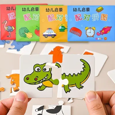 Bebek puzzle oyuncağı, 1-3 yaş, yırtılmaz kartlar