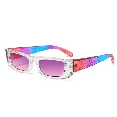 Bunte kleine Trend-Sonnenbrille mit schmaler Fassung, modisch - 3