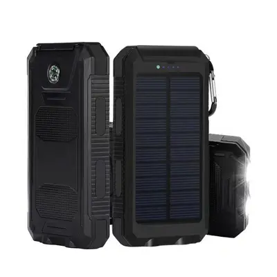 Mı Cross-Border Dış Ticaret Amazon Çok Satılan Ürün Outdoor Güneş Enerjili Power Bank 20000mah Su Geçirmez Pusula Güç Kaynağı - 5