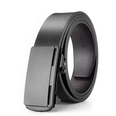 2025 New Genuine Leather Business Automatic Buckle Belt Trend for Young Men - 7
