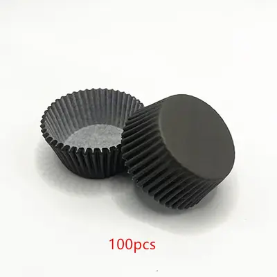 100 adet saf renk pişirme yağı kağıdı büyük kar meiniang kek fincan tek kullanımlık muffin kağıt tepsisi - 9