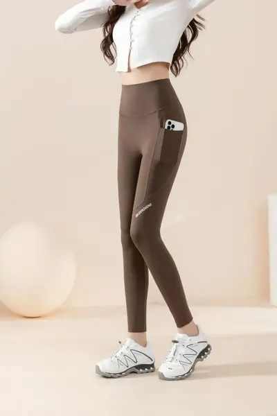Women's Fleece-Lined Pocket High-Waist Warm Leggings, Plus Size - 12