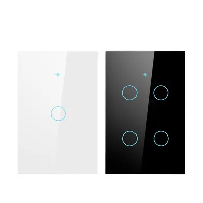 Tuya Smart Switch US/AU Standard Alexa Voice Control Single Neutral Fire Universal WiFi Smart Switch Panel