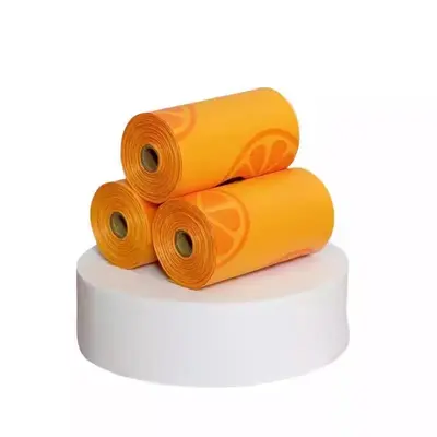 Verdickte orangefarbene Hundekotbeutel, 2 Rollen - 6