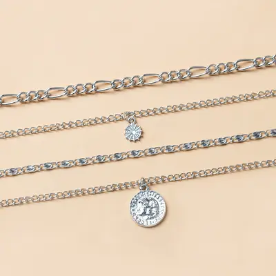 Lange Pulloverkette für Damen, leichter Luxus, Schlüsselbeinkette