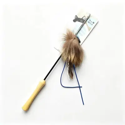 Three-Section Telescopic Cat Feather Wand with Bell - 8