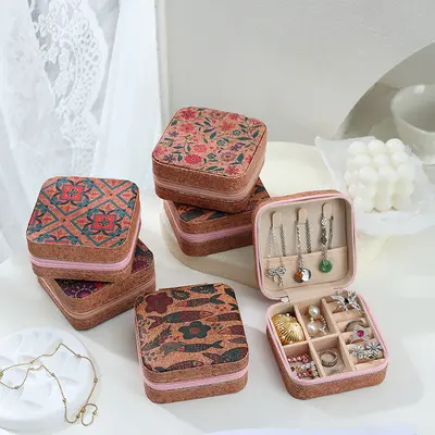 Portable Jewelry Storage Box Valentine's Day Gift Packaging Box Earring Ring Necklace Jewelry Box Decorative Mini Box