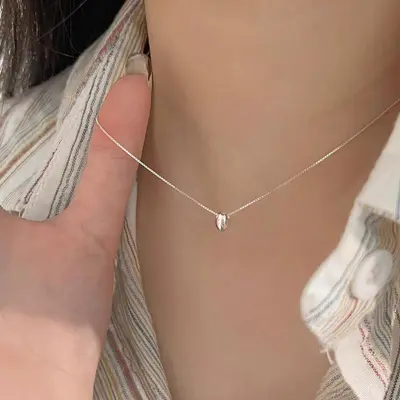 S925 Silber-Perlenkette, elegantes Design - 7