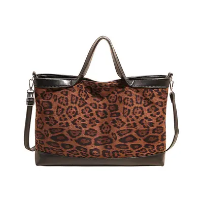 Large-Capacity Suede-Look Tote Bag with Single Shoulder Strap for Commuting - 9