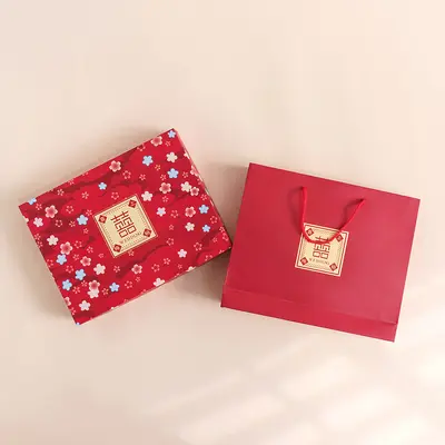 Two-Piece Towel Gift Box Set for Weddings and Events