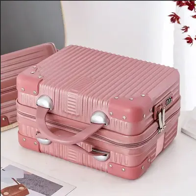 Portable Mini Suitcase with Combination Lock, Cosmetic Bag, Carry-On Size - 10