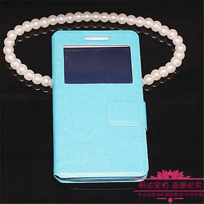 Universelle Leder Handyhülle für Android, einfenstriges Design, Silikonunterfutter, Vollsc