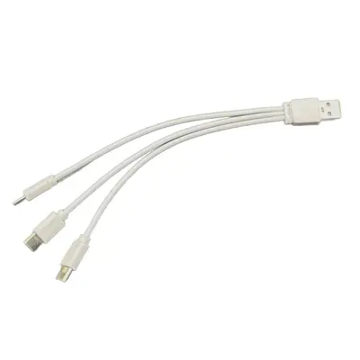 USB'den üç Tip-C şarj kablosuna üçü bir arada Typec veri kablosu PVC pil lityum pil USB şarj kablosu