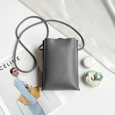 Sınır ötesi yeni Kore tarzı dikey cep telefonu çantası kadın moda basit küçük omuz çantası ins japon tarzı mini çapraz küçük çanta - 12