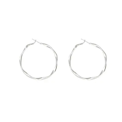 S925 silver hoop earrings, minimalist, fashion, versatile