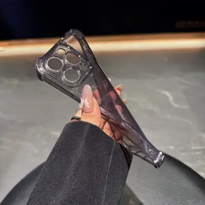iPhone 16 Pro Max glitter kılıf, dört köşe koruma, yumuşak TPU