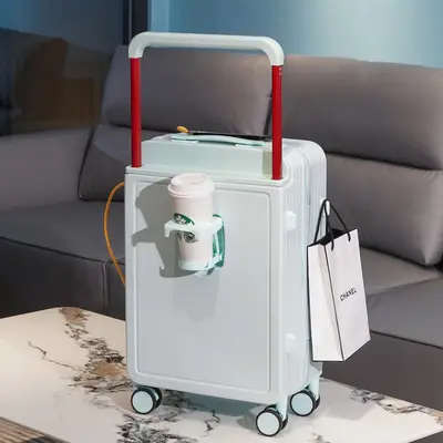 Silent wheel combination lock suitcase 20-inch student wide wheels - 8