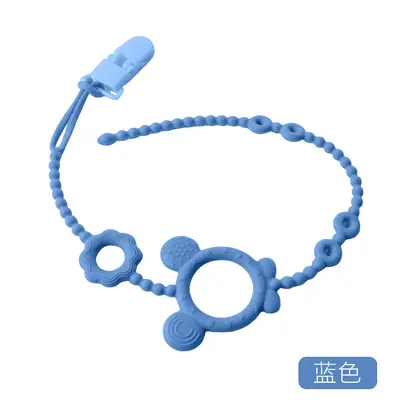 Baby Teether Silicone Chain, Anti-Drop Pacifier Clip - 9