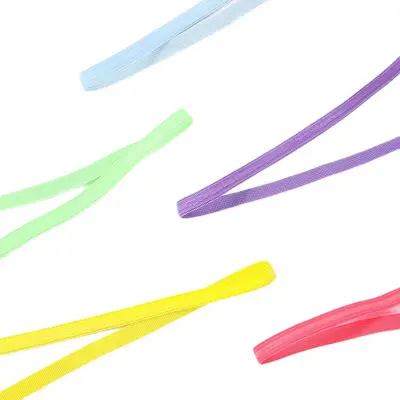 Renkli polyester silikon kaymaz elastik bant, 1 cm, ışıklı kol bandı - 6