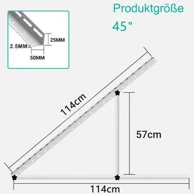 Fixed Triangle Aluminum Alloy Solar Panel Mounting Bracket - 10