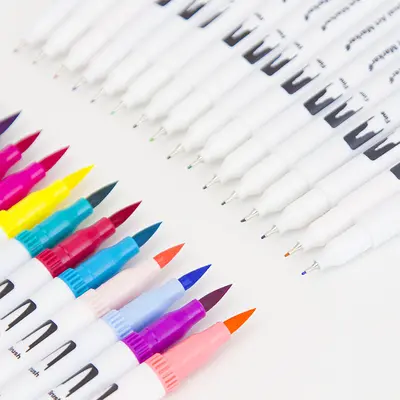 Dual-tip water-based marker pen set children